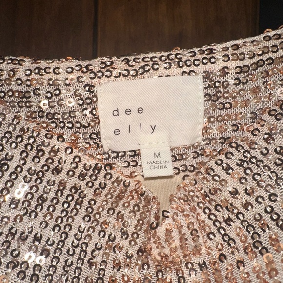 🔹Dee Elly Gold Sequin Dress - Medium - Spaghetti Strap - Picture 5 of 8